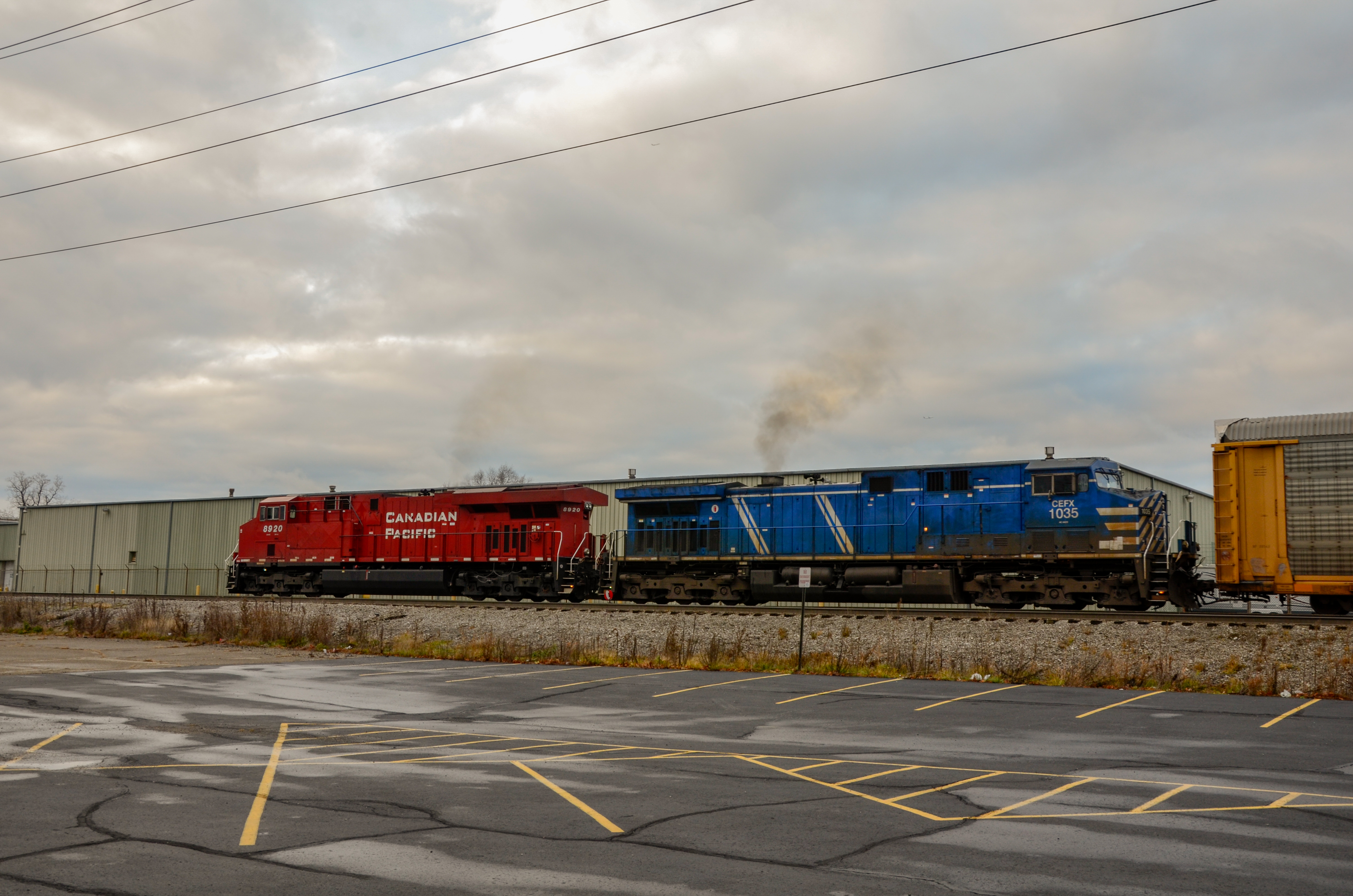 CP ES44AC & CEFX AC44CW Locomotives in the yard